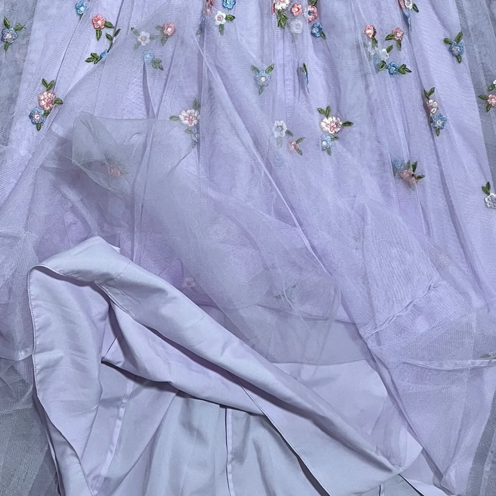 Ivy City Co. Embroidered Floral Tulle Gown – XS – NWOT - Picture 7 of 8